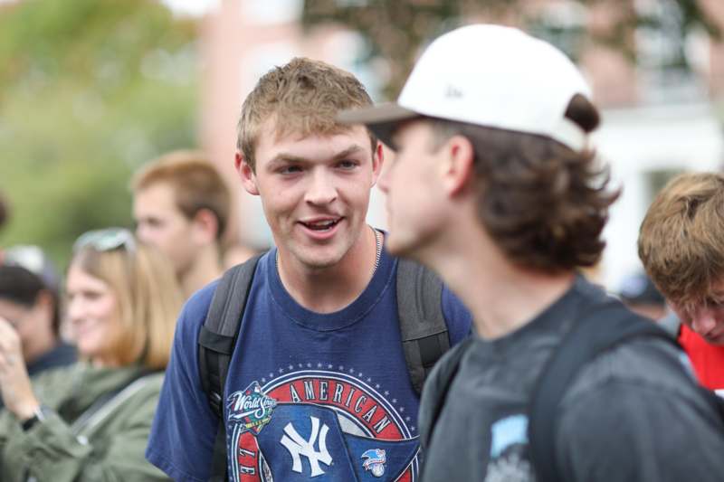 a group of men talking