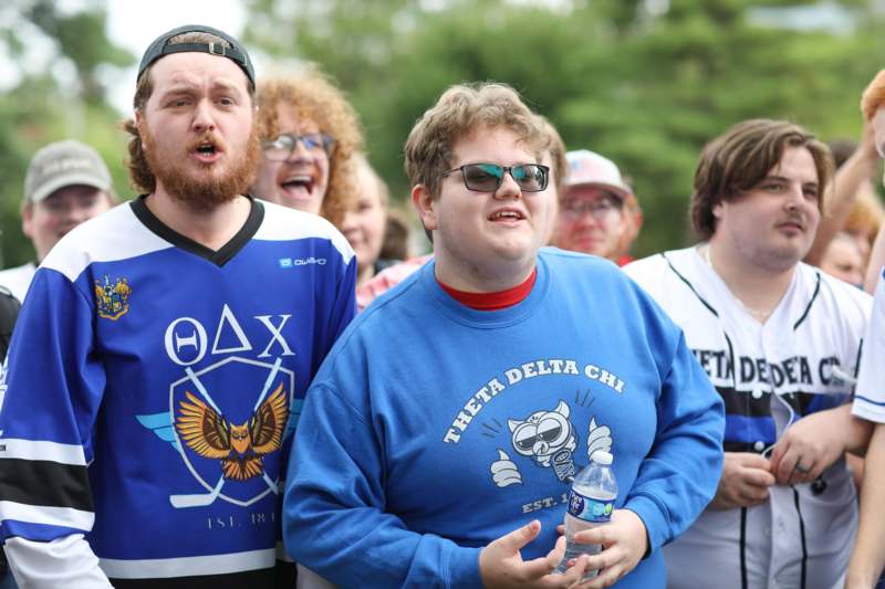 a group of people standing together