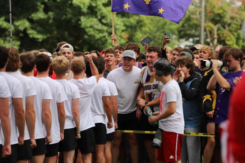 a group of people standing together