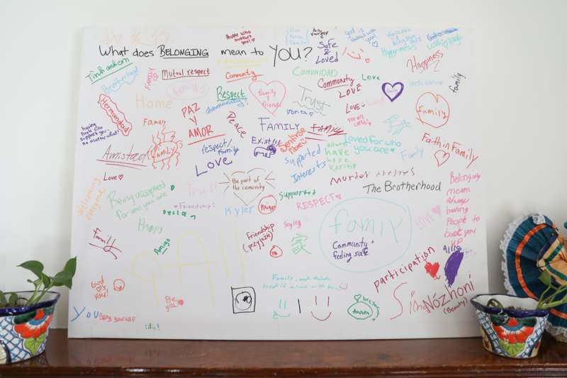 a white board with writing on it