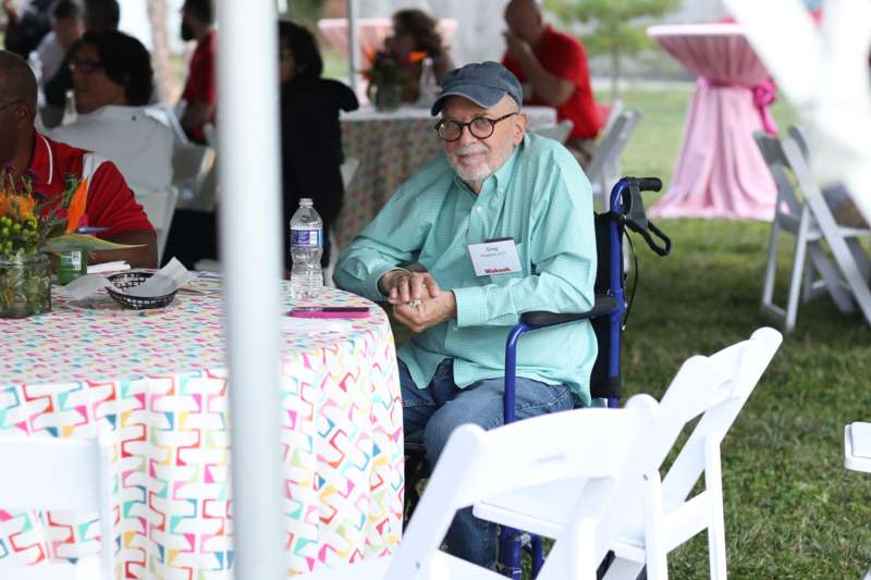 a man sitting at a table