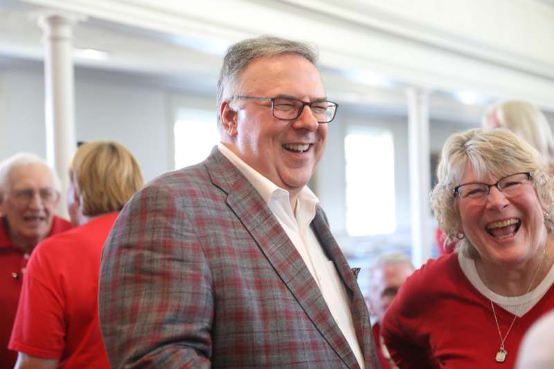 a man and woman laughing