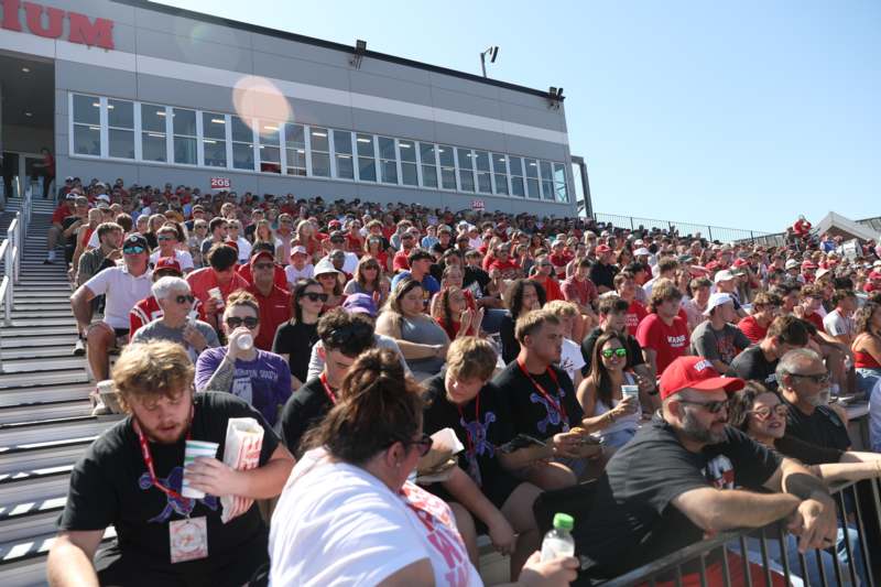 a crowd of people in a stadium