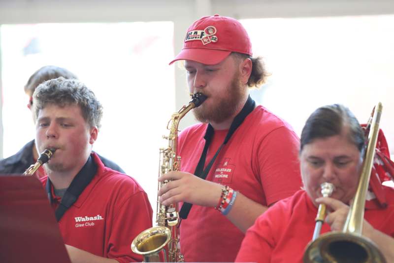 a group of people playing instruments