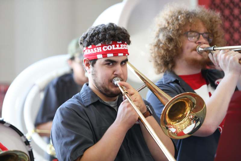a group of men playing instruments