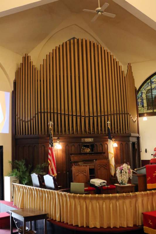 a organ in a church