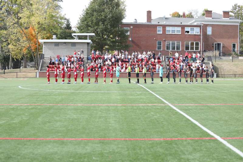 a group of people on a field