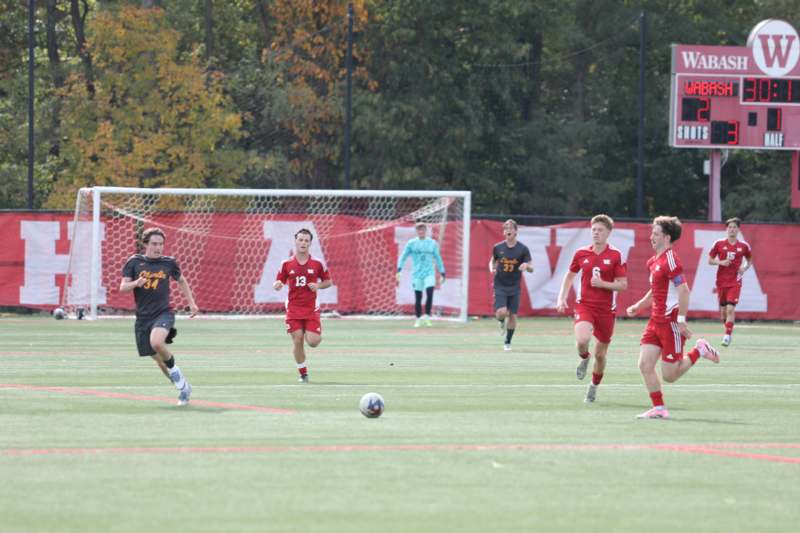 a group of men playing football
