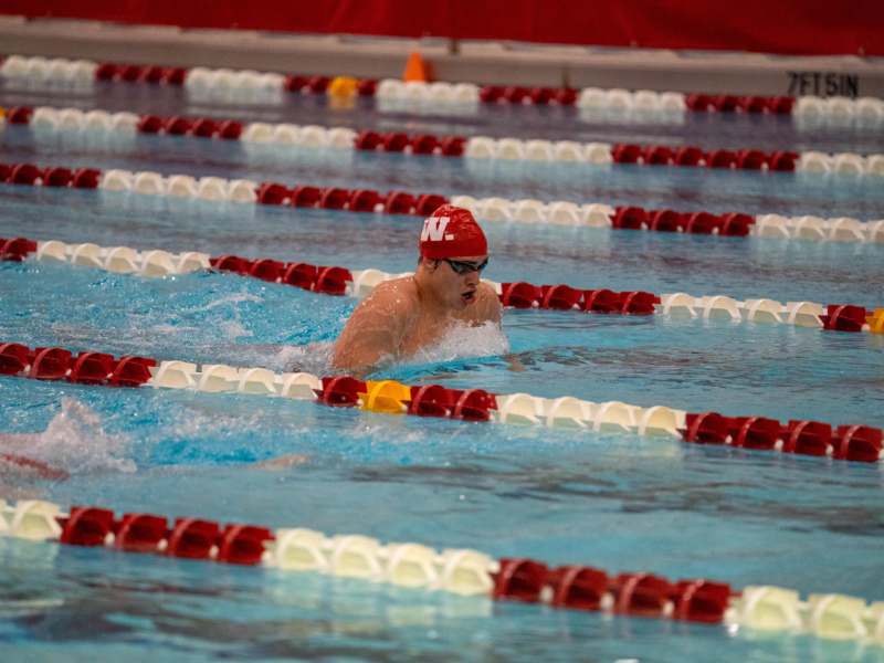 a man in a swimming pool