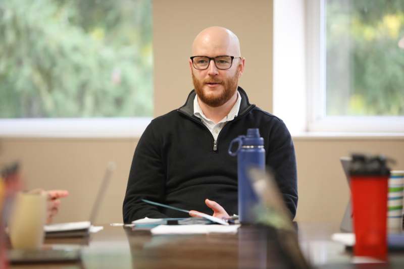 a man sitting at a table