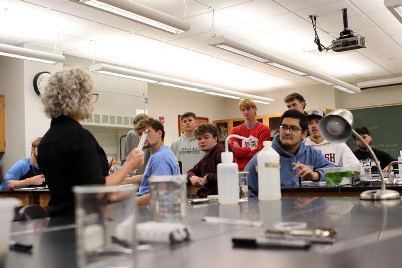 Classroom: BIO 102 Lab with Professor Amanda Ingram - a group of people in a classroom
