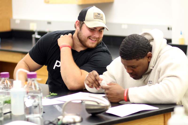 a man looking at another man