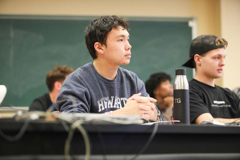 a man sitting at a table