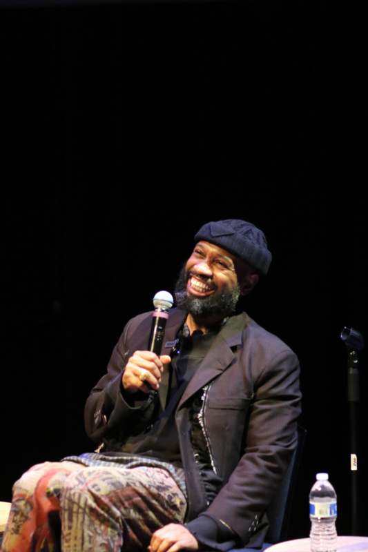 a man holding a microphone