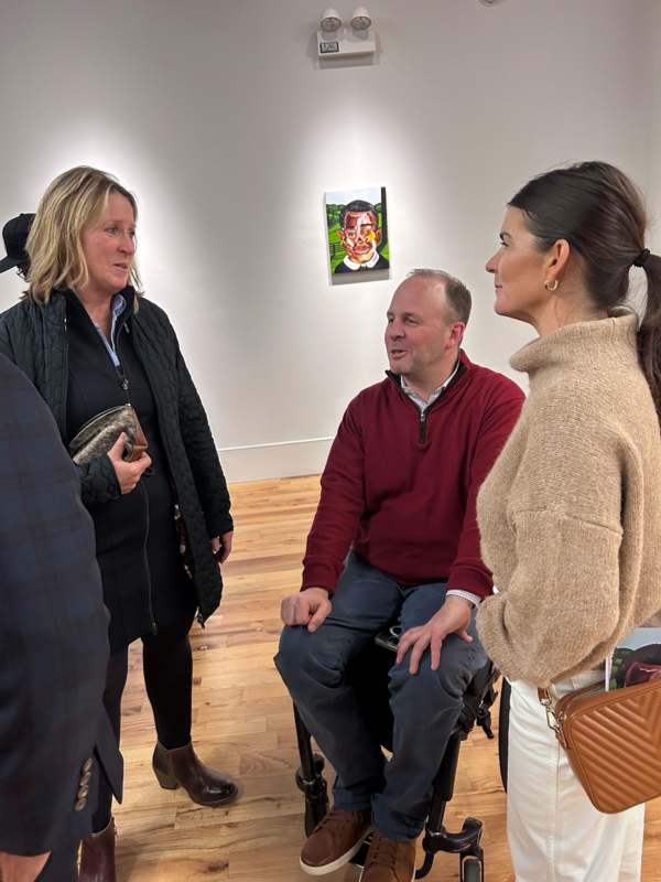 a group of people in a room