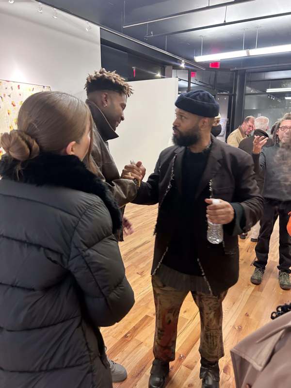 a group of people in a room