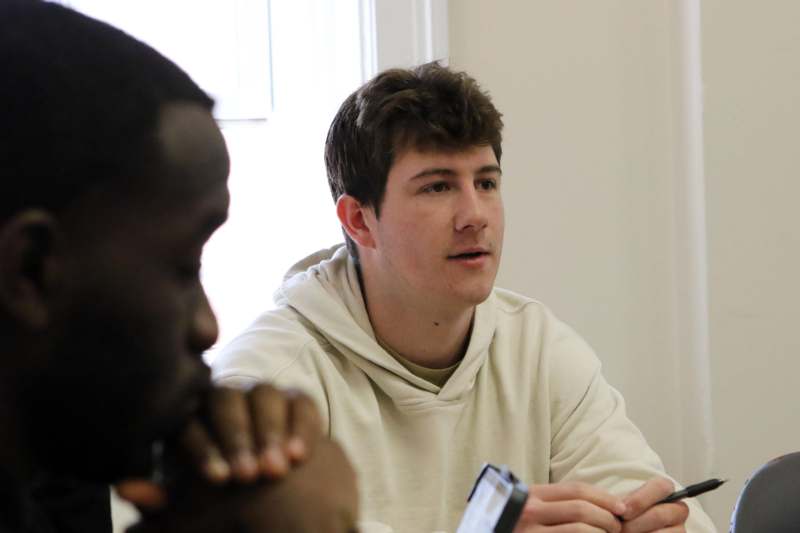 a man sitting at a table