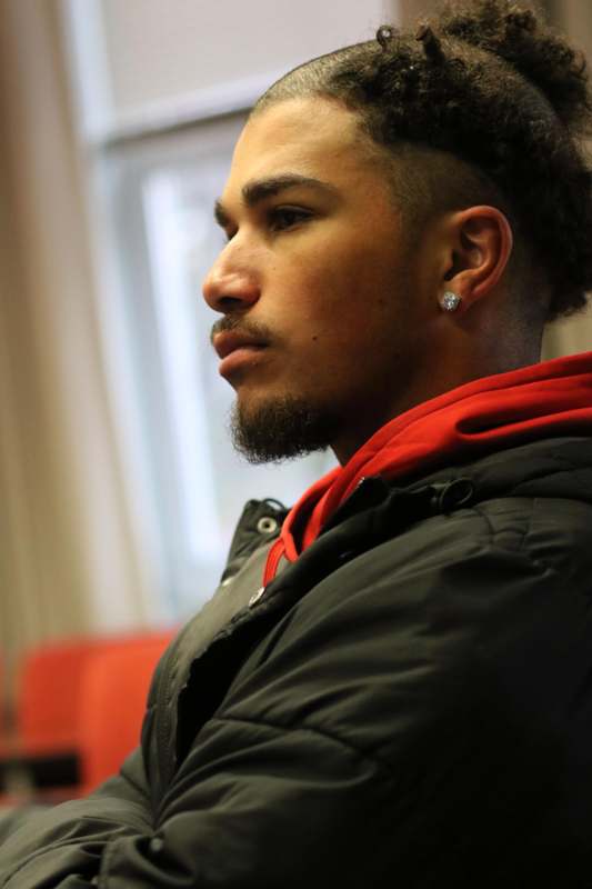 a man looking away from the camera