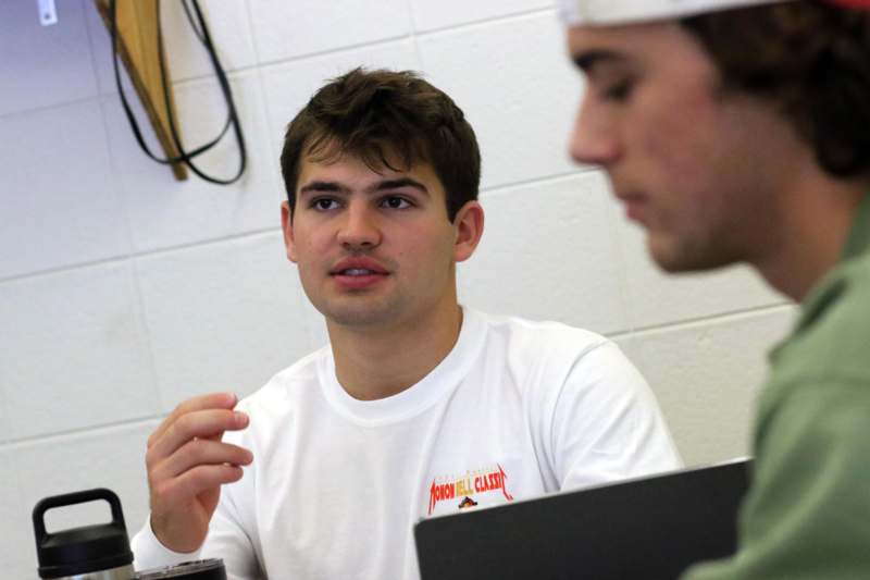 a man in a white shirt