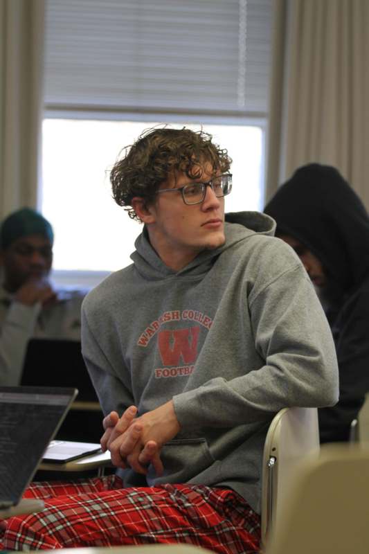 a man sitting in a chair