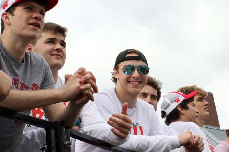 a group of people standing together