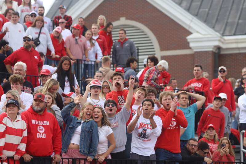 a group of people standing in a crowd