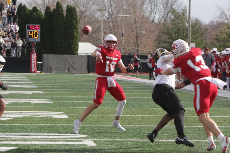 a group of people playing football