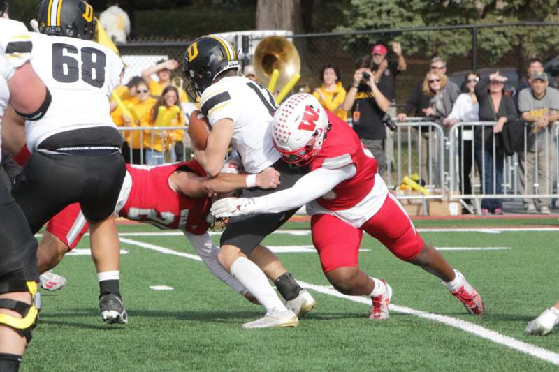 a group of people playing football