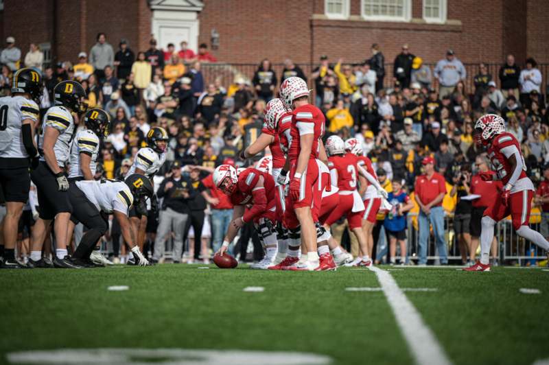 a group of football players on a field