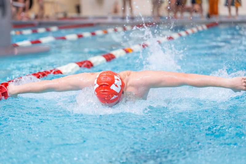 a man in a swimming pool