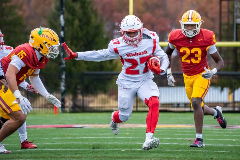 a group of football players on a field