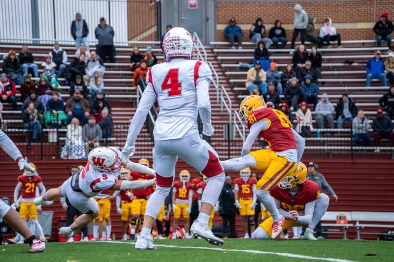 a group of football players on a field