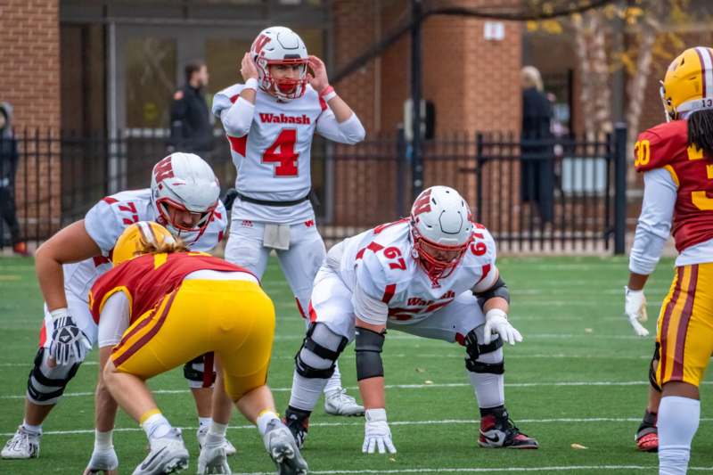 a group of football players on a field