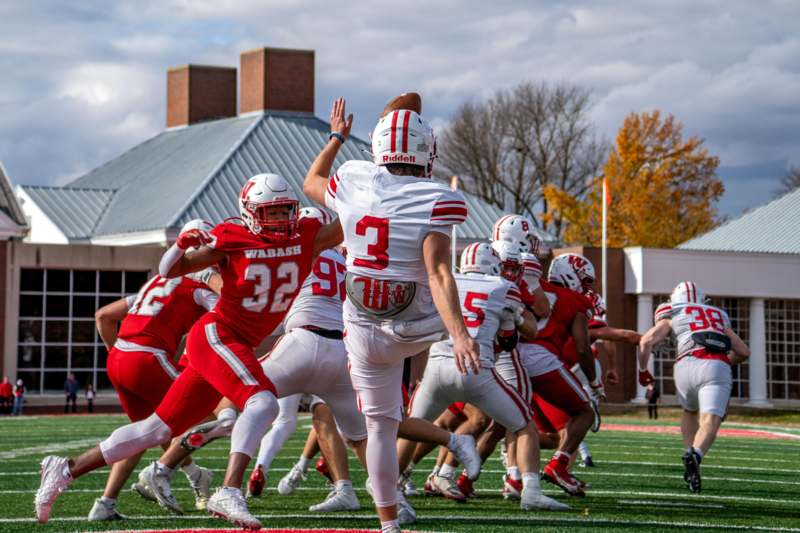 a group of football players on a field
