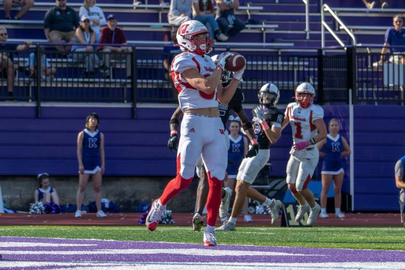 a football player in a uniform holding a football