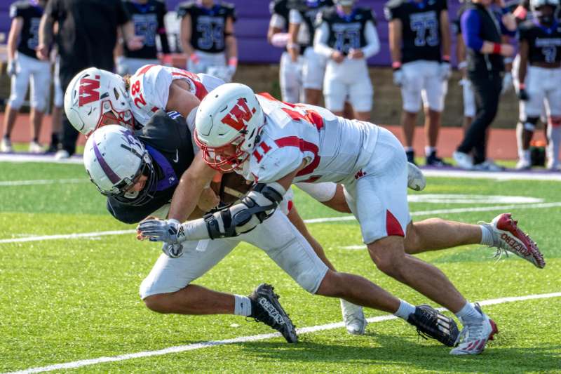 a group of football players on a field