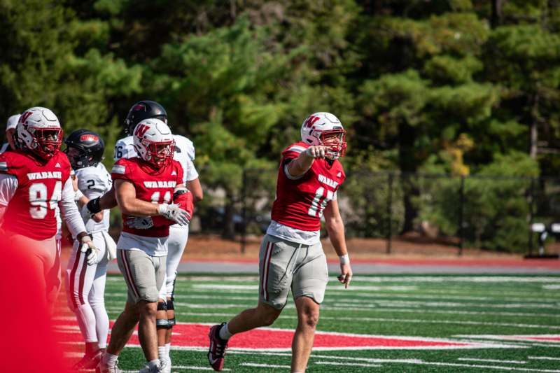 a group of football players on a field