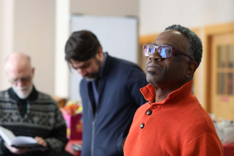 a man in a red sweater