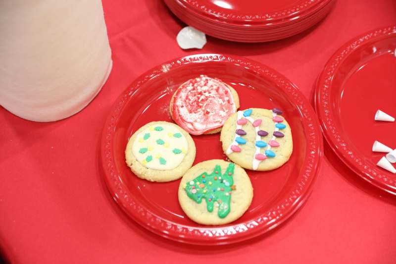 a plate of cookies on a table