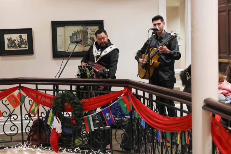 a group of men playing instruments