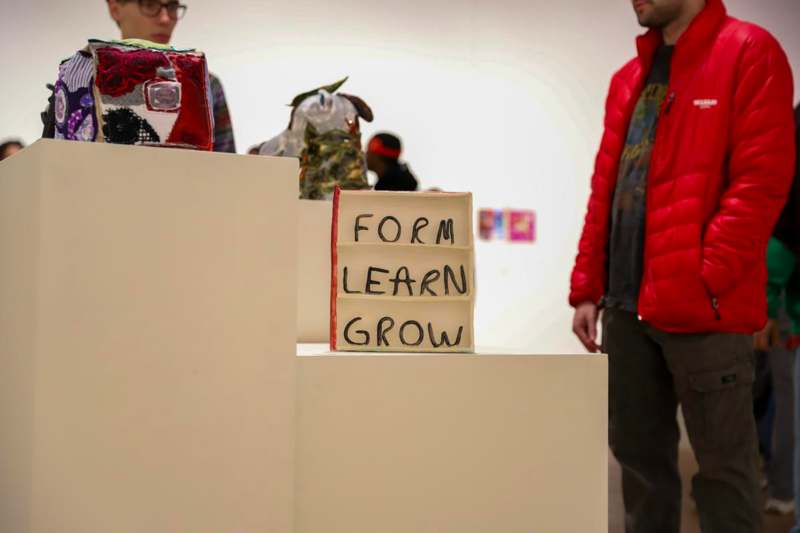 a group of people in a room