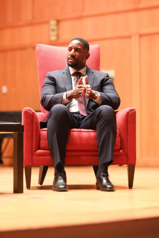 a man sitting in a chair