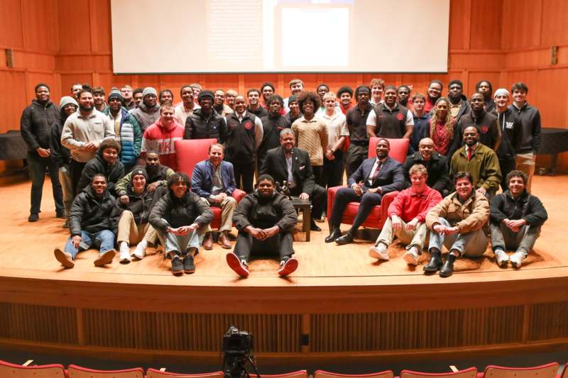 a group of people posing for a photo