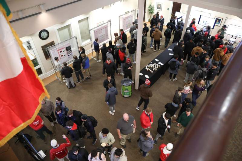 2026 Celebration of Student Research, Scholarship, and Creative Work - a group of people in a room