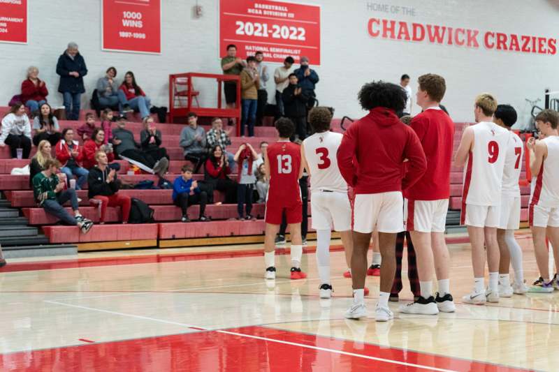 a group of people in a gym