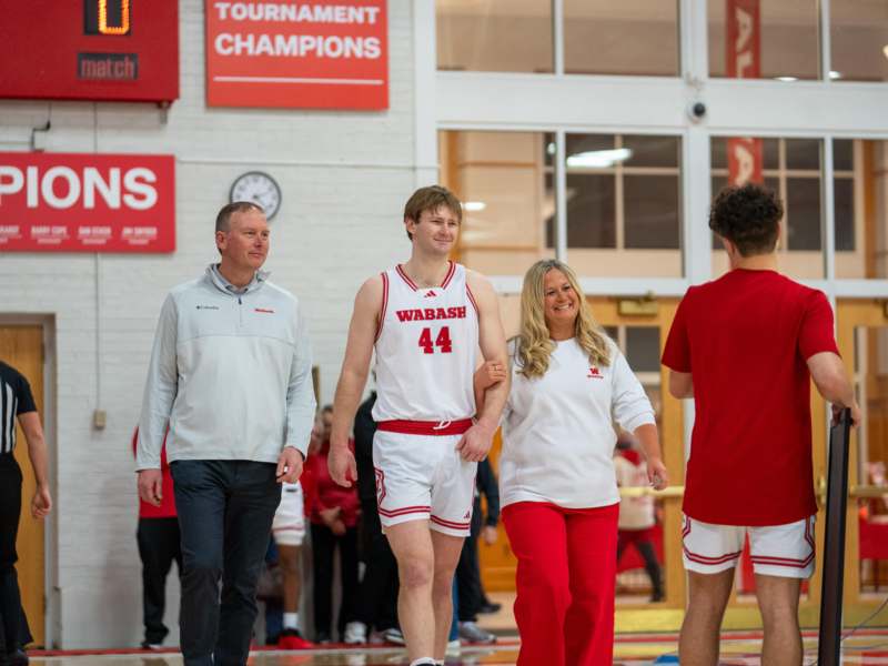 a group of people in a gym