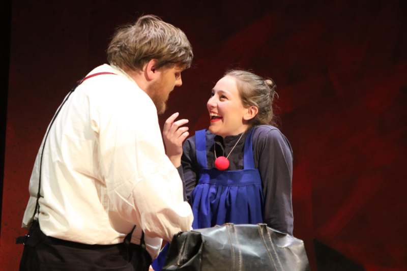 a man and woman laughing