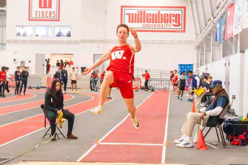 2026 NCAC Indoor Championships - Day 1 - a woman jumping in the air