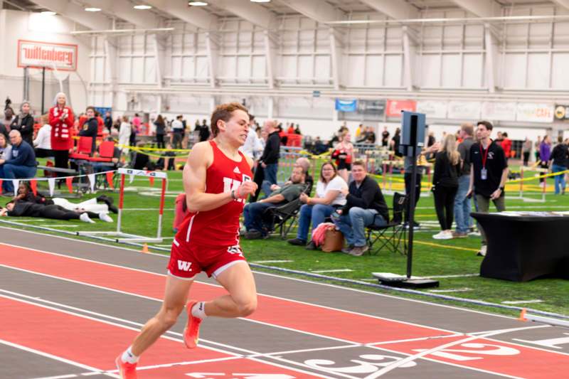 a man running on a track