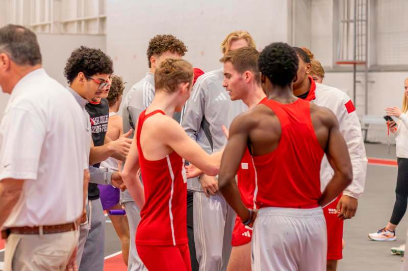 a group of people in a gym